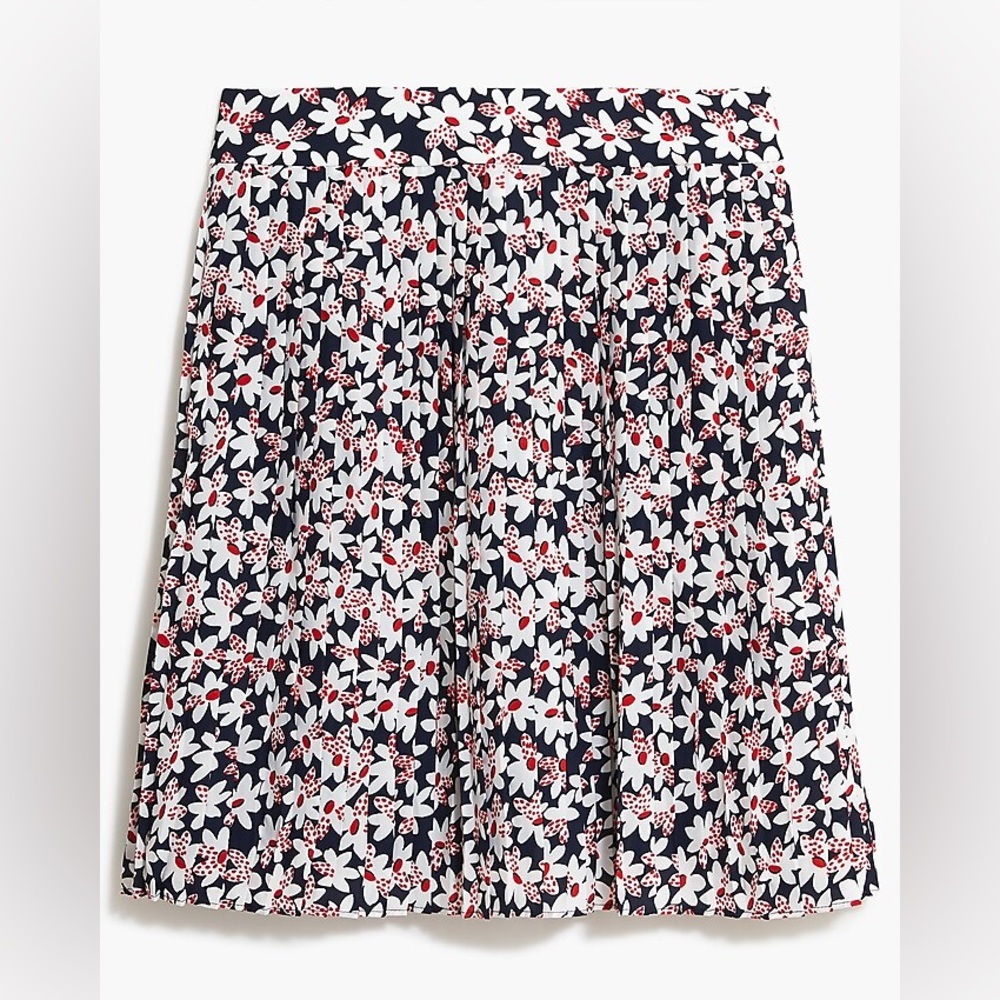 J Crew Floral Pleated Mini Skirt